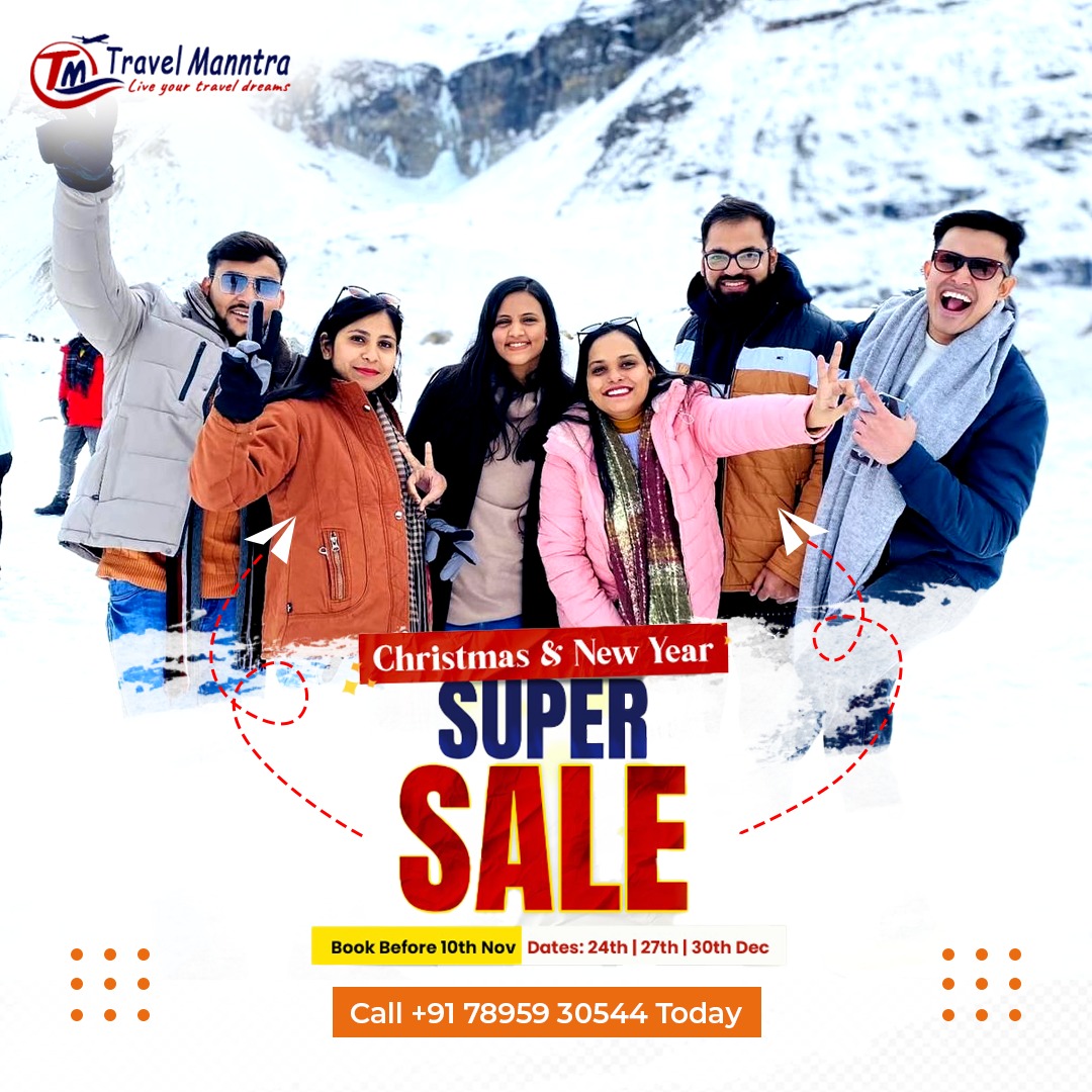Manali Kasol  New Year Group Trip 5N/6D by the best travel company in Delhi
